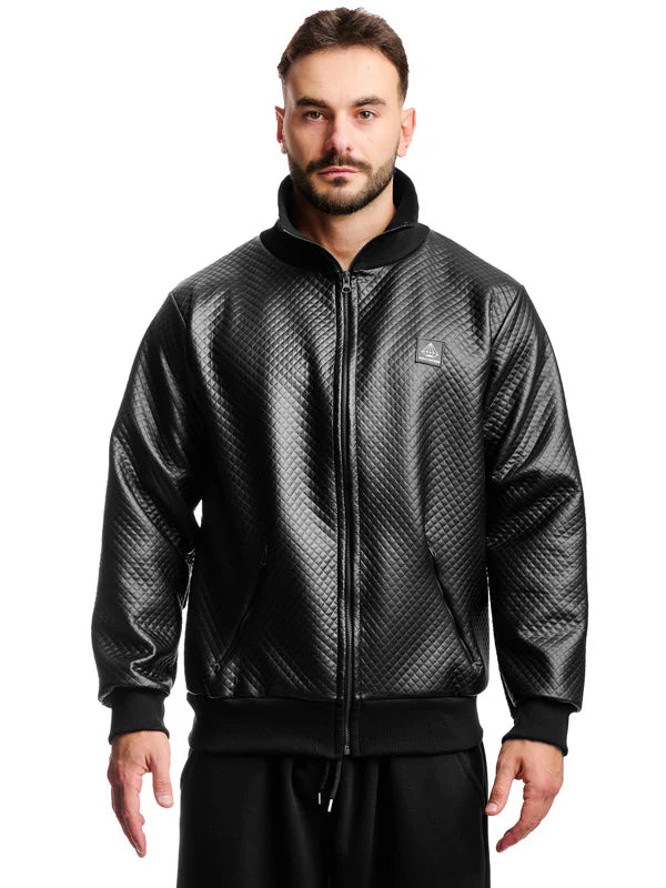 JACKET TONY COUPER CAPITONE LEATHER - BLACK