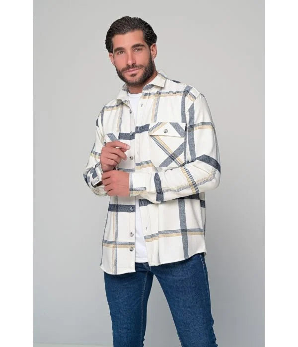 ΠΟΥΚΑΜΙΣΟ OVERSHIRT BEN TAILOR FLANNEL BUTTER - ΕΚΡΟΥ