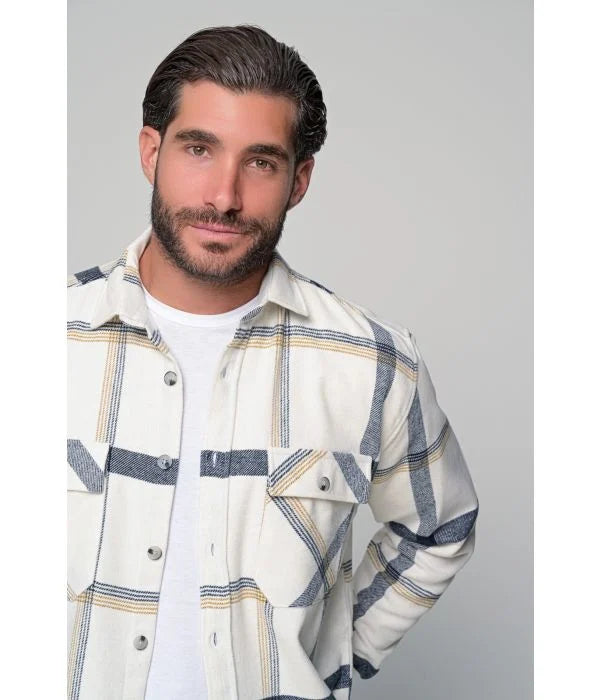 ΠΟΥΚΑΜΙΣΟ OVERSHIRT BEN TAILOR FLANNEL BUTTER - ΕΚΡΟΥ