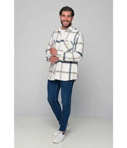 ΠΟΥΚΑΜΙΣΟ OVERSHIRT BEN TAILOR FLANNEL BUTTER - ΕΚΡΟΥ