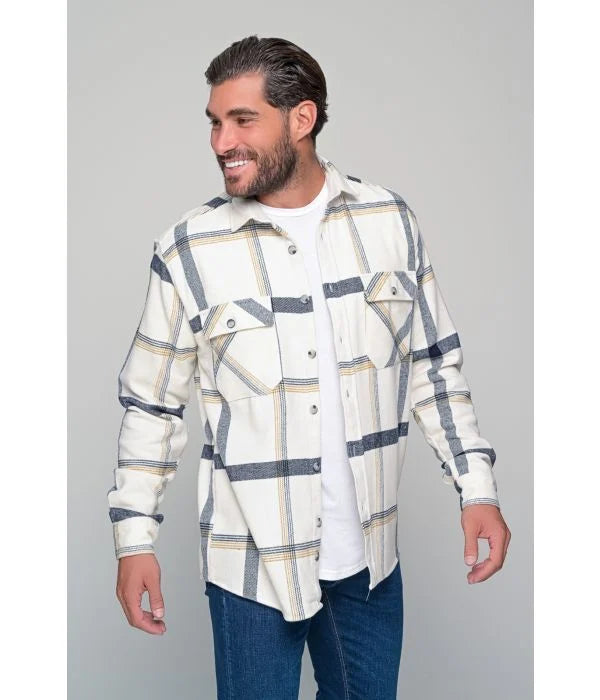 ΠΟΥΚΑΜΙΣΟ OVERSHIRT BEN TAILOR FLANNEL BUTTER - ΕΚΡΟΥ