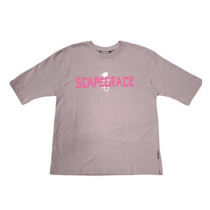 T-SHIRT SCAPEGRACE TAPED LOGO - STONE GREY